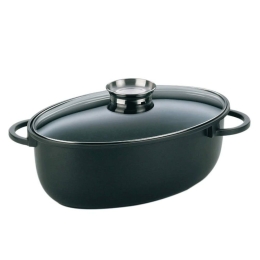 Γάστρα Οβάλ Kerros 15153 45x18cm/8Lt Anthracite Kela Αλουμίνιο,Γυαλί
