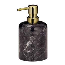 Δοχείο Κρεμοσάπουνου Liron 20012 Φ8x17,5cm/300ml Black Kela Μάρμαρο