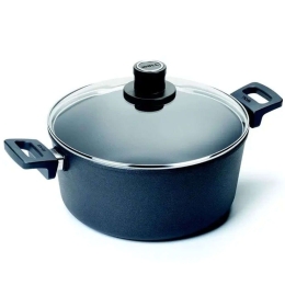 Κατσαρόλα Αντικολλητική Titanium Nowo 124ILL 24cm 4,5lt Clear-Black Woll 24cm Αλουμίνιο