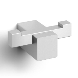 Άγκιστρο Μπάνιου Διπλό Carvo 40484 6,5x4,5x2,6cm Inox Zack Ανοξείδωτο Ατσάλι