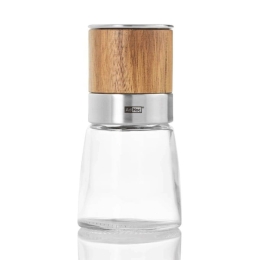 Μύλος Αλατιού/Πιπεριού Akasia MP99 13,5cm Clear-Natural AdHoc Ξύλο,Γυαλί