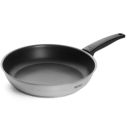 Τηγάνι Αντικολλητικό Concept 528NC 28cm Inox-Black Woll 28cm Ανοξείδωτο Ατσάλι