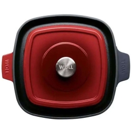 Γκριλιέρα Μαντεμένια Επισμαλτωμένη Iron 28x28cm Red Woll 28cm Μαντέμι