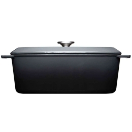 Γάστρα Μαντεμένια Επισμαλτωμένη Iron 3426CI-030 34x26cm 7,5lt Grey Woll Μαντέμι