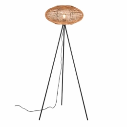 Φωτιστικό Δαπέδου Hedda 412300136 52x150cm 1xE27 40W Black-Natural Trio Lighting