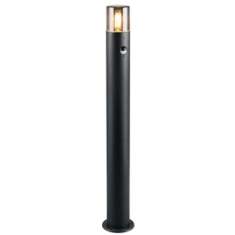 Φωτιστικό Δαπέδου Με Αισθητήρα Hoosic 422260132 Φ12x80cm 1xE27 28W Black Trio Lighting