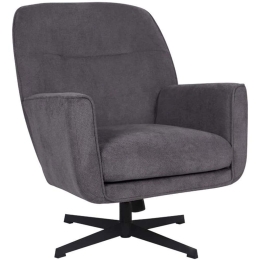 Πολυθρόνα Περιστρεφόμενη Rachel 429-223-017 76x80x91,5cm Grey
