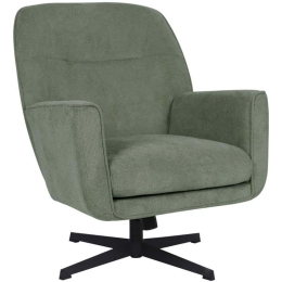 Πολυθρόνα Περιστρεφόμενη Rachel 429-223-019 76x80x91,5cm Green