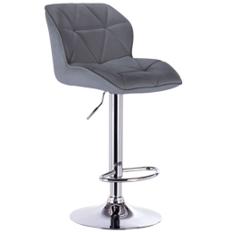 Σκαμπό Μπαρ 43.0203 86 Margo Με Αμορτισέρ 42x49x66-86/89-109cm Pu Grey Zita Plus