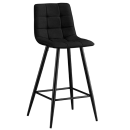 Σκαμπό Μπάρ Nora 43.1363.S 41x46x73-100cm Με Ύφασμα Black