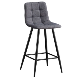 Σκαμπό Μπάρ Nora 43.1364.S 41x46x73-100cm Με Ύφασμα Grey