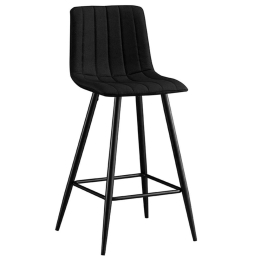 Σκαμπό Μπάρ Nero 43.1370.S 41x46x73-100cm Με Ύφασμα Black