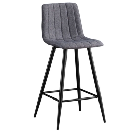 Σκαμπό Μπάρ Nero 43.1371.S 41x46x73-100cm Με Ύφασμα Grey