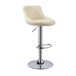 Σκαμπό Bar 84 43.2374.S (Σετ 2τμχ) 46x47x106cm Cream Μέταλλο,Τεχνόδερμα