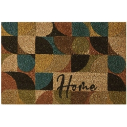 Πατάκι Εισόδου Coco Gold 950 Geometric Home 40X60cm Beige-Multi Sdim 40Χ60
