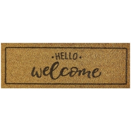 Πατάκι Εισόδου Finesse 475 Hello Welcome 26X75cm Beige-Black Sdim 26X75
