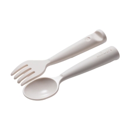 Πιρούνι Και Κουτάλι Βρεφικό Des.10 (Σετ 2τμχ) 13,5cm White Miniware 2 τμχ EVA