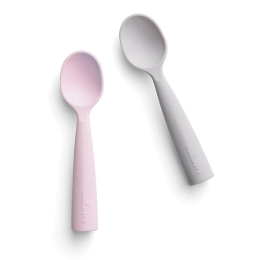 Κουτάλια Βρεφικά Σιλικόνης Des.12 (Σετ 2τμχ) 13,5cm Pink Miniware 2 τμχ EVA
