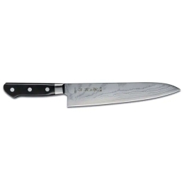 Μαχαίρι Chef Pro DP Damascus F-656 24cm Από Δαμασκηνό Ατσάλι Silver-Black Tojiro Ανοξείδωτο Ατσάλι