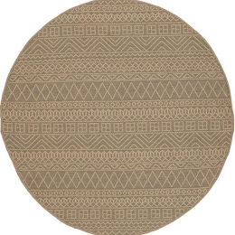 Χαλί Sahara 024A Beige Round New Plan 120X120cm Round