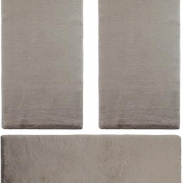 Σετ Χαλιά Κρεβατοκάμαρας 3Τμχ. Puffy Fc5 Taupe New Plan ΣΕΤ (2 67x140 & 67x210) Πολυέστερ