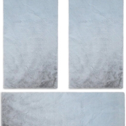Σετ Χαλιά Κρεβατοκάμαρας 3Τμχ. Puffy Fc6 Light Grey New Plan SET(2 67X140&67X210) Πολυέστερ