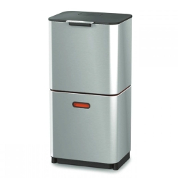 Κάδος Απορριμμάτων 2 Θέσεων Totem Max 60Lt 30060J 81,4x39x36,6cm Inox Joseph Joseph Ανοξείδωτο Ατσάλι