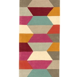 Χαλί Funk Honeycomb Red-Multi Asiatic London 140X200cm