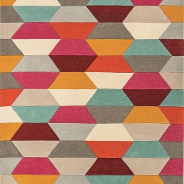 Χαλί Funk Honeycomb Red-Multi Asiatic London 170X240cm