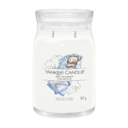 Αρωματικό Κερί Soft Blanket 1701376E Large 9,3x15,7cm White Yankee Candle Κερί