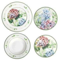 Σερβίτσιο Πιάτα Φαγητού Flora (Σετ 18Τμχ) 51180 Multi Brandani 18 τμχ Πορσελάνη