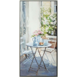 Πίνακας Καμβάς Πρωϊνό 15-00-94033 52,5x4,5x102,5cm Multi Marhome Κάθετοι Ξύλο, Καμβάς