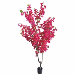 Τεχνητό Δέντρο Βουκαμβίλια 04-00-22051 210cm Brown-Fuchsia Marhome Συνθετικό Υλικό