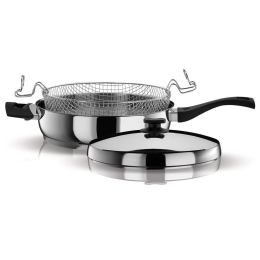 Τηγάνι Φ 28 Cm New Classic 015028601 Inox Pyramis 28cm Ανοξείδωτο Ατσάλι