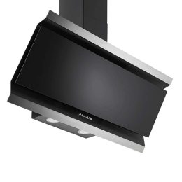 Απορροφητήρας Καμινάδα Eleganto 065033001 90cm Inox-Black Pyramis Ατσάλι,Γυαλί