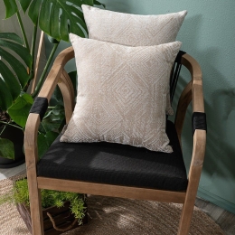 Μαξιλαροθήκη Διακοσμητική Izola 02 Beige Teoran 43X43 Βαμβάκι-Πολυέστερ