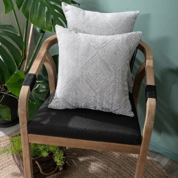 Μαξιλαροθήκη Διακοσμητική Izola 04 Grey Teoran 43X43 Βαμβάκι-Πολυέστερ