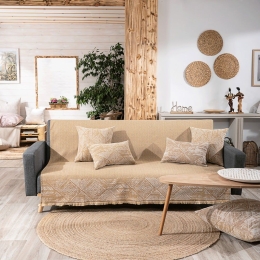 Ριχτάρι Izola 14 Honey Teoran Διθέσιο 180x250cm Βαμβάκι-Πολυέστερ