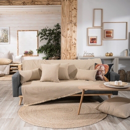Ριχτάρι Sorrento 14 Honey Teoran Διθέσιο 180x250cm Βαμβάκι-Πολυέστερ