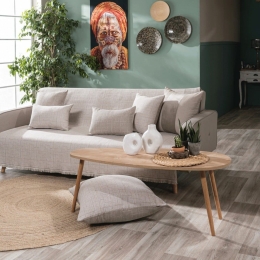 Ριχτάρι Noto 02 Beige Teoran Πολυθρόνα 180x150cm Βαμβάκι-Πολυέστερ
