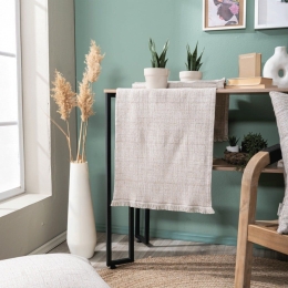 Τραβέρσα Noto 02 Beige Teoran 45X180 Βαμβάκι-Πολυέστερ
