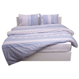 Σεντόνι Σετ 3Τμχ Des. 5001 Grey Anna Riska Μονό 160x260cm 100% Βαμβάκι