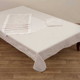 Τραπεζομάντηλο Ζακάρ Des.2410 3.Linen Anna Riska 165x 320 Βαμβάκι-Πολυέστερ
