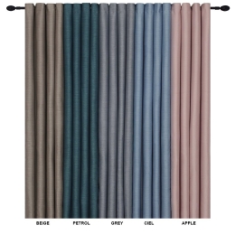 Κουρτίνα Με Τρουκς 5811 Grey Viopros 140X260 Πολυέστερ