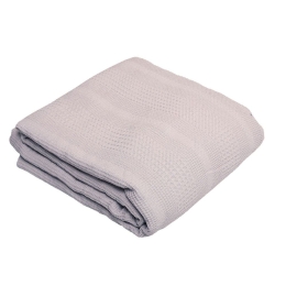 Κουβέρτα Πικέ Αλέξα Grey Viopros Μονό 160x240cm 100% Βαμβάκι