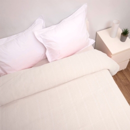 Κουβέρτα Πικέ Αλέξα Ecru Viopros Μονό 160x240cm 100% Βαμβάκι