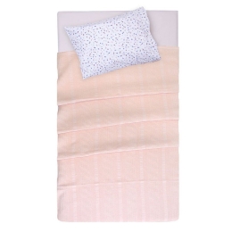 Κουβέρτα Βρεφική Αλέξα Πικέ Pink Blush Viopros Αγκαλιάς 80x110cm 100% Βαμβάκι