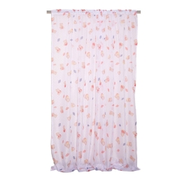 Κουρτίνα Παιδική Αρκουδάκι Με Τρέσα White Viopros 140X270cm 140x270cm Πολυέστερ