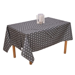 Τραπεζομάντηλο Αλέκιαστο Βίκυ Anthracite Viopros 160X160 Βαμβάκι-Πολυέστερ