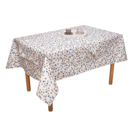 Τραπεζομάντηλο Αλέκιαστο Ράνια Blue Viopros 140X180 Βαμβάκι-Πολυέστερ